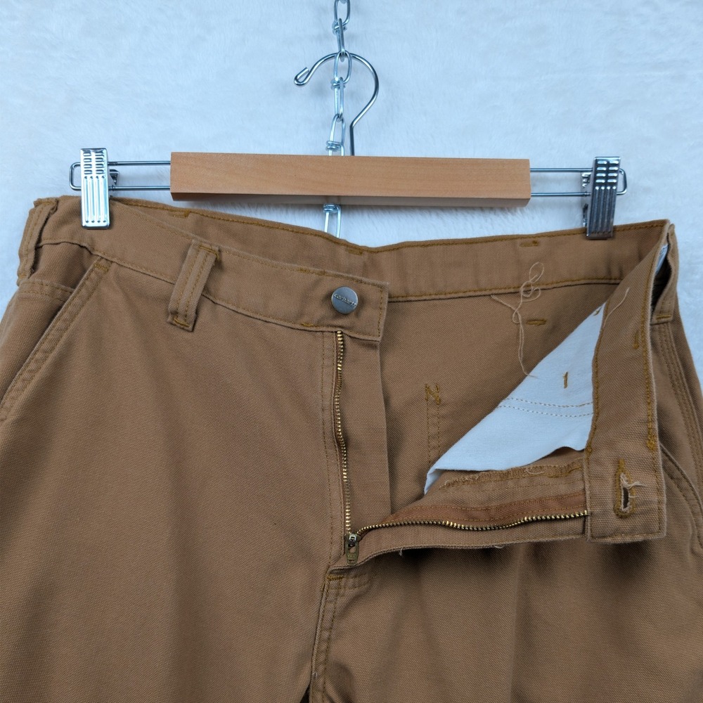 Carhartt Pants Mens 33x32 Brown Carpenter Dungaree Relaxed Straight Leg Workwear